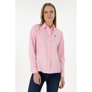 U.S. Polo Assn. Kadın Pembe Gömlek Basic 50297002-VR041