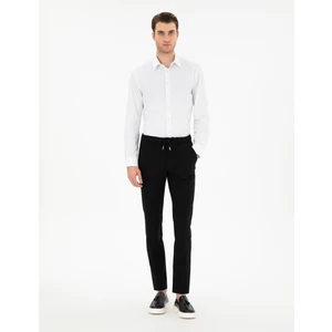 Pierre Cardin Erkek Siyah Slim Fit Esnek Jogger Kanvas Pantolon 50305839-VR046