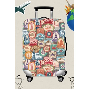 Likralı Esnek Kumaş Seyahat Baskılı Dayanıklı Valiz Ve Bavul Kılıfı