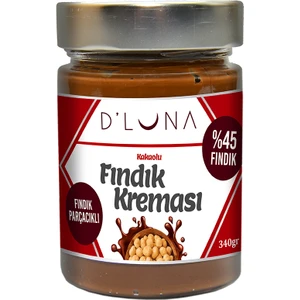D’ Luna %45 Fındık Parçacıklı Kakaolu Fındık Kreması 340 gr
