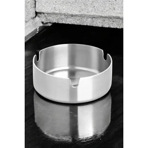 Büyük Boy Paslanmaz Çelik Kül Tablası Krom Skoçlu Küllük 10  cm  ( 1 Adet )