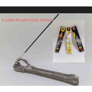 Tedi Sanat Iskelet El Çubuk Tütsülük + 60 Adet Çubuk Tütsü Hediyeli (Amber,ud,palo Santo)