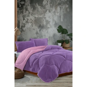 Wellsoft King Size Kırçıllı Lila Yorgan