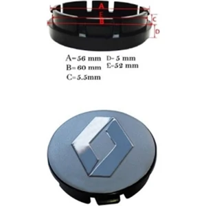 Jant Göbek Arması 56-60MM Gri Renk Renault