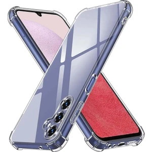 Caseworld Samsung Galaxy M34 Kapak Kamera Korumalı Airbag Antishock Köşe Korumalı Şeffaf Silikon Kılıf