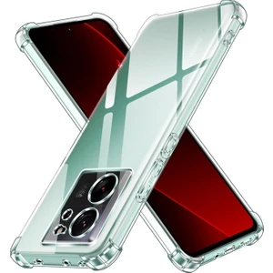 Caseworld Xiaomi Mi 13T Kapak Kamera Korumalı Airbag Antishock Köşe Korumalı Şeffaf Silikon Kılıf