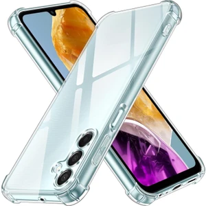 Caseworld Samsung Galaxy M15 Kapak Kamera Korumalı Airbag Antishock Köşe Korumalı Şeffaf Silikon Kılıf