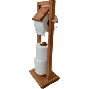 Garden Wood Doğal Ahşap Wc/ Tuvalet Kağıtlığı