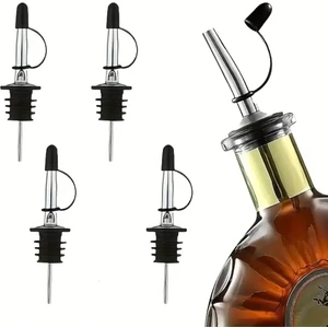 Paslanmaz Şişe Ucu, Bartender Şişe Tıpa, Kapaklı Korumalı Dökecek - Yağdanlık, Likör Ucu Dökücü - Adet Seçenekleri