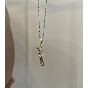 Silver Birbirine Sarılan Sevgili Kolye