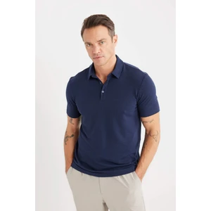 Slim Fit Dar Kesim Polo Yaka Pamuklu Kısa Kollu Tişört X2594AZ25SP