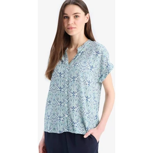 Regular Fit Apaş Yaka Desenli Kısa Kollu Gömlek I6173AZ25SM
