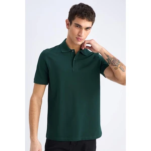 %100 Pamuk Regular Fit Polo Yaka Kısa Kollu Basic Düz Pike Kumaş Tişört C1293AX25SP