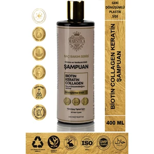 (Tuzsuz) Biotin Keratin Collagen Şampuan 400ML, Onarıcı ve Yenileyici Etki