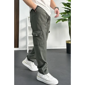 Erkek Baggy Kalıp Kargo Cepli Pantolon Yeşil Edw131
