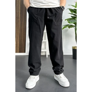 Erkek Baggy Kalıp Pantolon Siyah EDW130