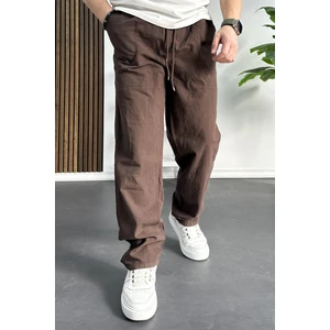 Erkek Baggy Kalıp Pantolon Kahverengi EDW130