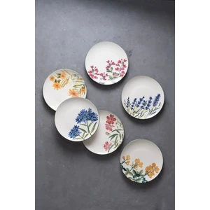 Tabak Evi Porselen New Flower Garden Pasta Tabağı 20CM 6 Kişilik 6 Parça TVL6PTPRS1115