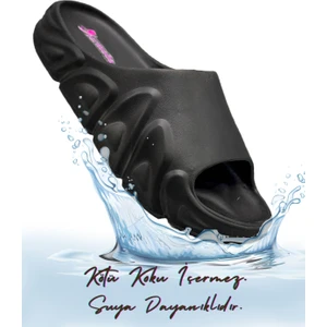 Tarz Model Hafif Eva Yazlık Plaj Terliği Havuz Terliği Lavabo Terliği 2000 Siyah