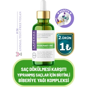 Biberiye Yağı Kompleksi Yıpranmış Dökülen Saçlar İçin Biotinli İçeren Saç Bakımı