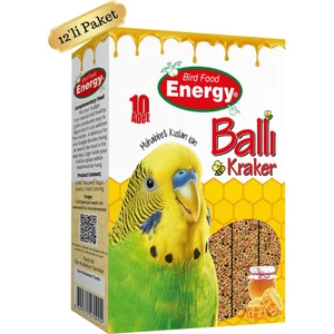 Ballı Muhabbet Kuşu Krakeri	10'lu Özel Koli 12 Adet