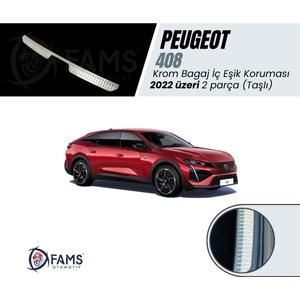 Fams Otomotiv Peugeot 408 Krom Bagaj Iç Eşik Koruma 2022> Taşlı Paslanmaz Çelik