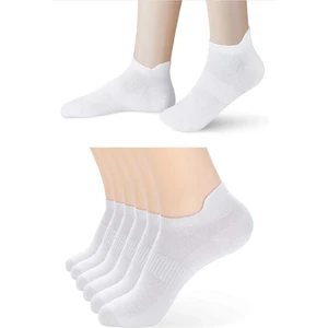 Ozzy Socks 6 Çi̇ft Logosuz Beyaz Arkasi Çekmeli̇ Pamuklu Teni̇s Pati̇k