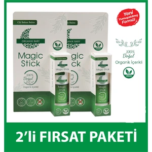 Organik Baby Vegan Cilt Bakım Balmı Anlık Yatıştırıcı Doğal Stick 2 Adet