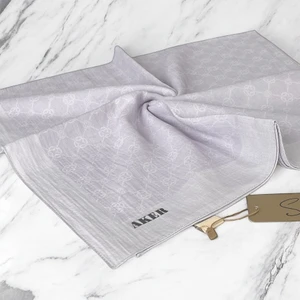 Açık Lila Elegance Monogram Eşarp