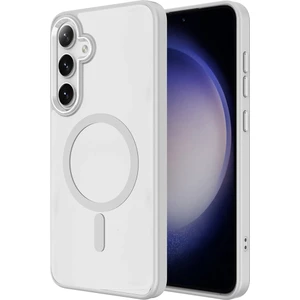 Case 4U Galaxy S25 Kılıf Magsafe Şarj Özellikli Krom Magsafe Silikon Kapak Gri