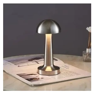 Horoz Elektrik Uzmlight Horoz Masa Lambası 3 Renk Şarjlı Mantar Tip ( Gövde Renk Silver )