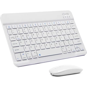 M.tk moveteck Üniversal Tablet Telefon iPad Tüm Cihazlara Uyumlu Kablosuz Taşınabilir Renkli Bluetooth Klavye ve Mause Seti