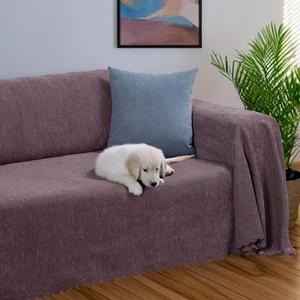 Latuda Home Zenit Koltuk Örtüsü 175x350 XLARGE Dekoratif Jakarlı Şönil   | Kanepe Örtüsü |  Kaymaz , Gül Kurusu