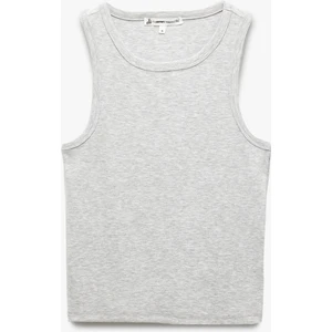 Bisiklet Yaka Kolsuz Slim Fit Basic Atlet