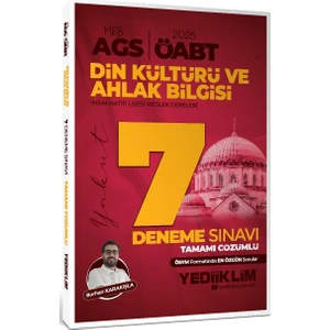 Yediiklim 2025 Meb Ags Öabt Yakut Din Kültürü ve Ahlak Bilgisi Ihl Tamamı Çözümlü 7 Deneme M. Burhan Karakışla