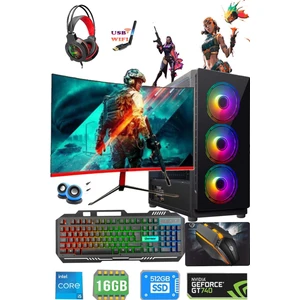 TX59 I5-7400 16GB Ram 512GB SSD GT740 4gb 23.6'' Curved Gaming Monitör Full Oyuncu Set