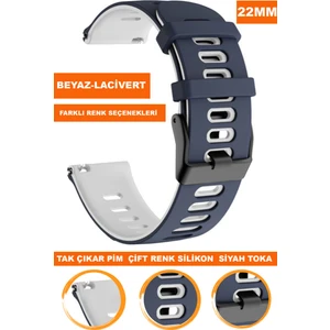 22 mm Fossil-Welder-Casio-Seiko-Omega-Armani Saat Uyumlu Silikon Saat Kordonu Kayışı A5622MM