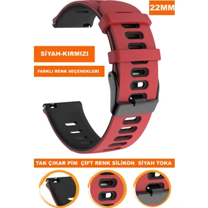 22 mm Fossil-Welder-Casio-Seiko-Omega-Armani Saat Uyumlu Silikon Saat Kordonu Kayışı A5622MM