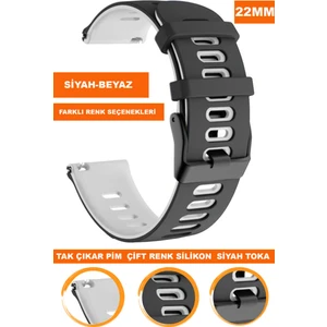 22 mm Fossil-Welder-Casio-Seiko-Omega-Armani Saat Uyumlu Silikon Saat Kordonu Kayışı A5622MM