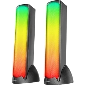 MD-183 2.0 3W*2 Bluetooth Siyah Rgb Aydınlatmalı USB + 3.5mm USB 5V Speaker Hoparlör