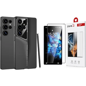 Galaxy S25 Ultra Kılıf Ultra İnce Kamera Korumalı Sert Rubber Zore Procase Kapak + Zore Dias Cam Ekran Koruyucu