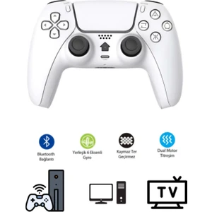 Kablosuz Gyro Titreşimli Oyun Kolu Joystick Ps4 Kolu Ps Pc Tv Uyumlu