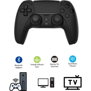 Kablosuz Gyro Titreşimli Oyun Kolu Joystick Ps4 Kolu Ps Pc Tv Uyumlu