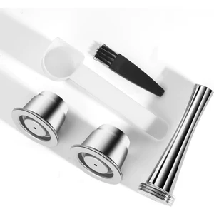 2 Adet Nespresso Doldurulabilir Çelik Kahve Kapsülü + Tamper ( Yıkayıp Tekrar Kullanabilirsiniz. )