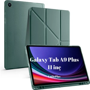 Samsung Galaxy Tab A9 Plus X210 X213 X215 X217 Kılıf Kalem Bölmeli Trifolding Case