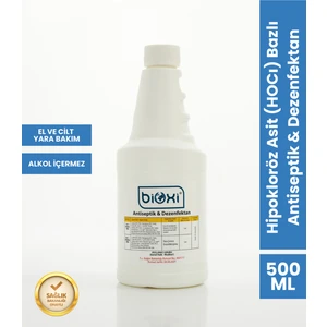 Antiseptik & Dezenfektan HOCl Bazlı (Hipokloröz Asit) El, Cilt ve Bakımı 500 ml