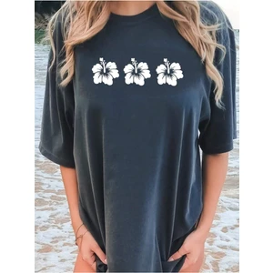 Kadın Peace And Love Baskılı Oversize T-Shirt