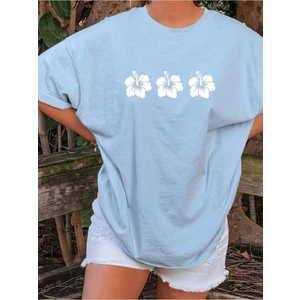Kadın Peace And Love Baskılı Oversize T-Shirt