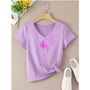 Kadın Oversize Salas V Yaka T-Shirt Salaş