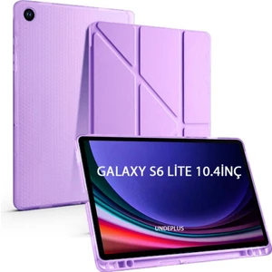 Samsung Galaxy Tab S6 Lite 2024 P620 P610 Kılıf Kalem Bölmeli Trifolding Case 13-15-17